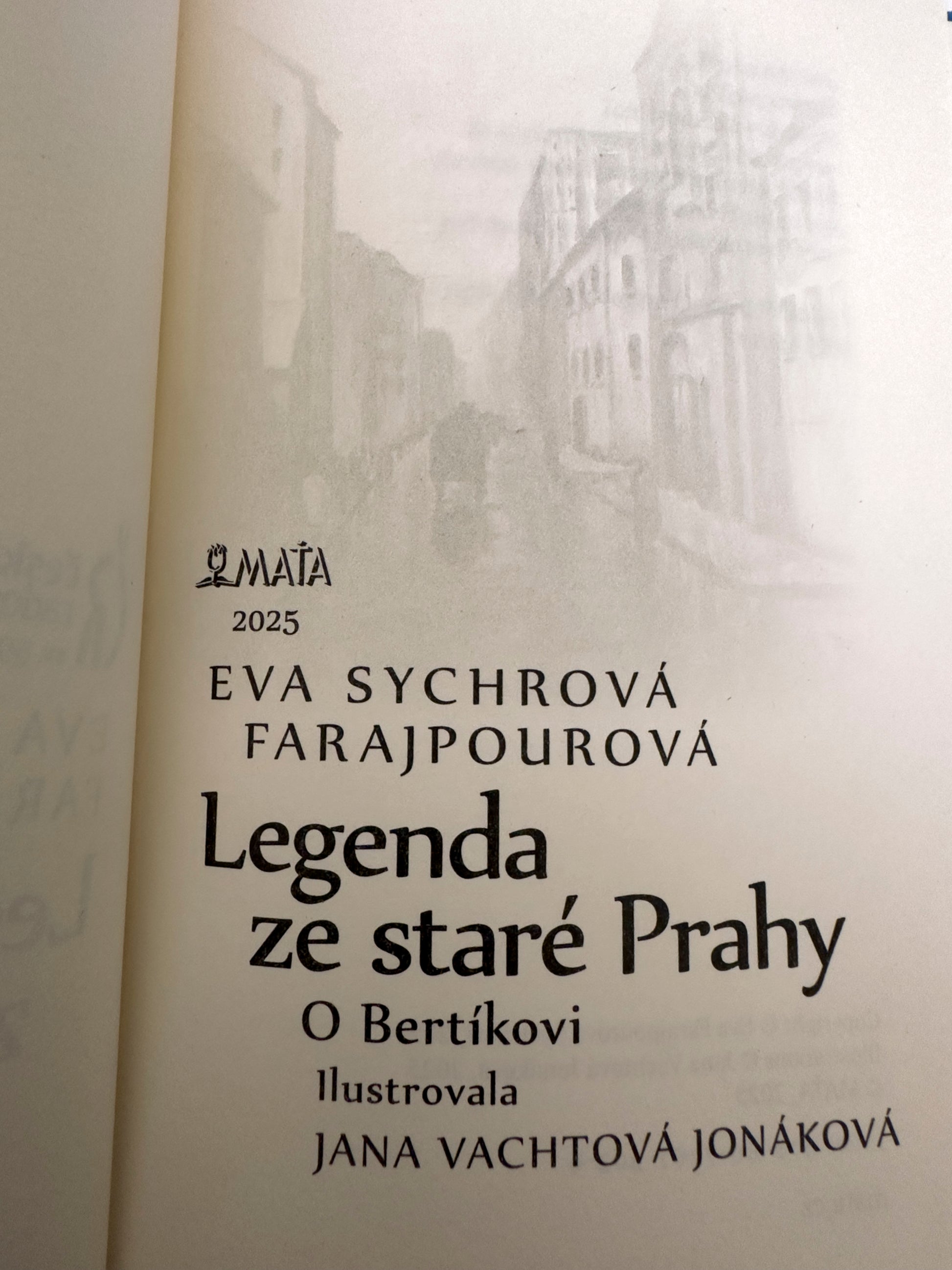 Kniha Legenda ze staré Prahy / O Bertíkovi