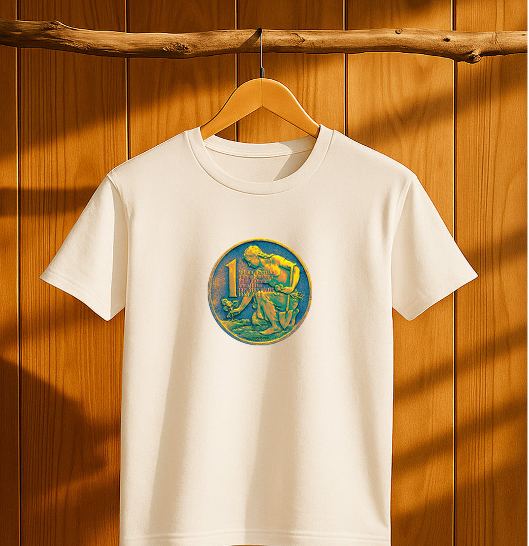 Koruna - zeleno-modro-žlutá/ Premium pánské/ bílé