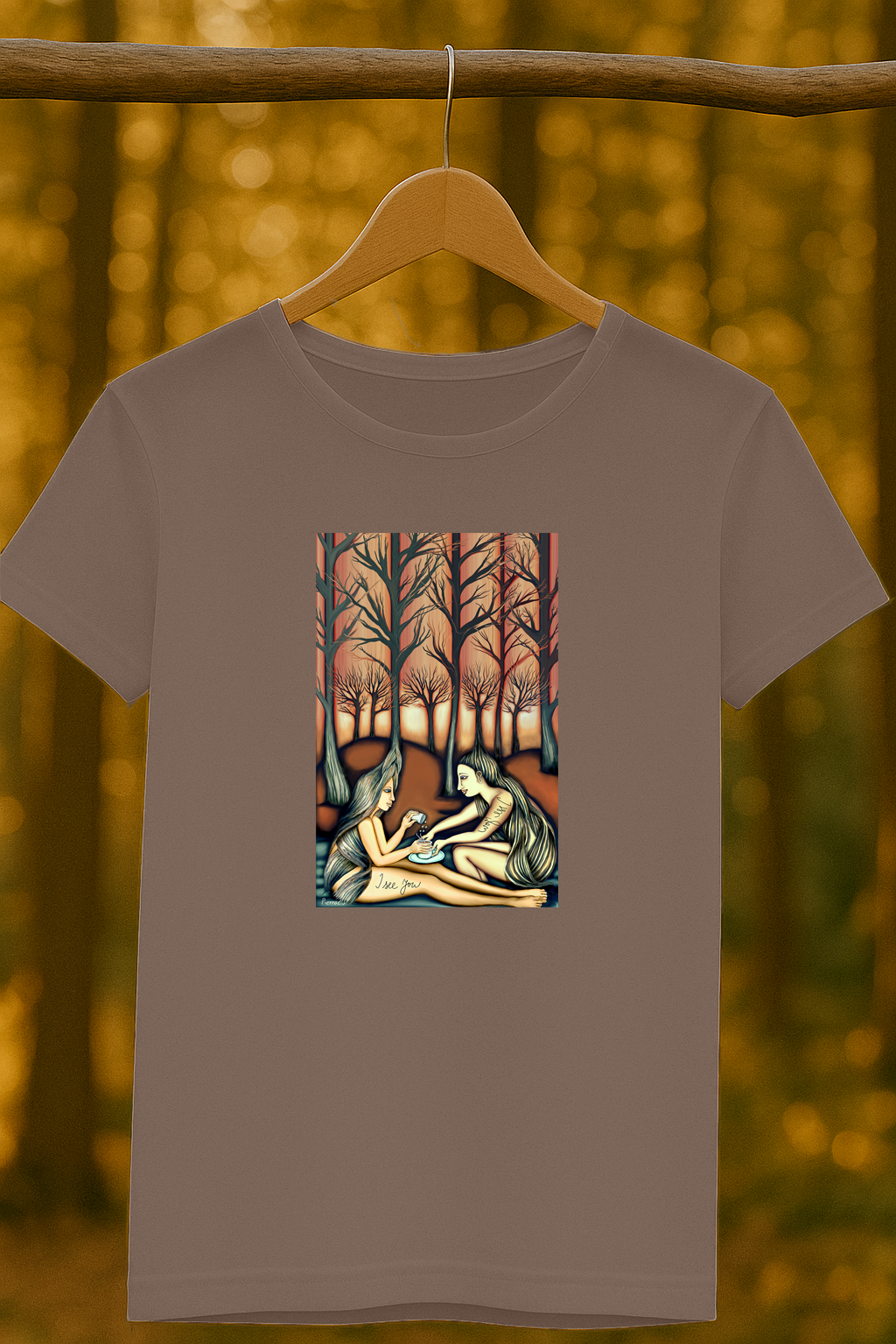 Les - Ritual - I see you / Premium tričko dámské/khaki