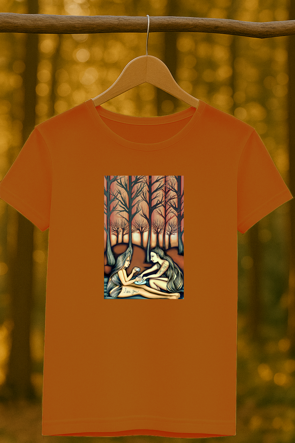 Les - Ritual - I see you / Premium tričko dámské/oranžová