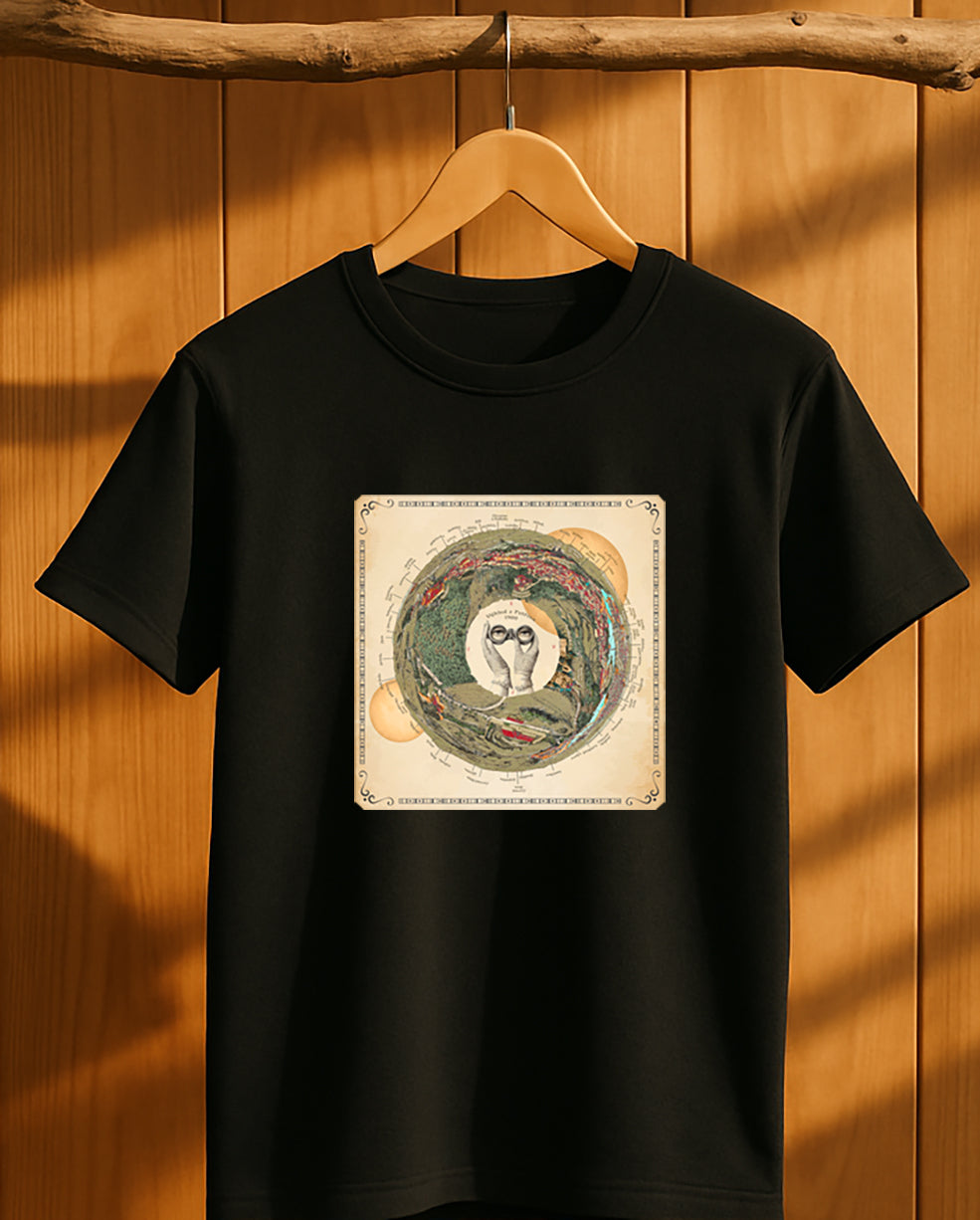 Petřín 1900 - mapa béžová / Premium tričko dámské/černé