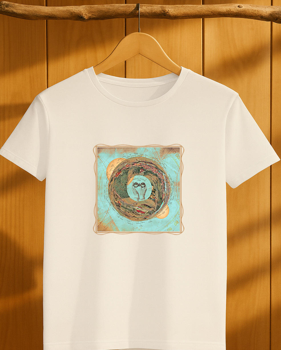 Petřín 1900 - mapa modrá / Premium tričko dámské/bílé