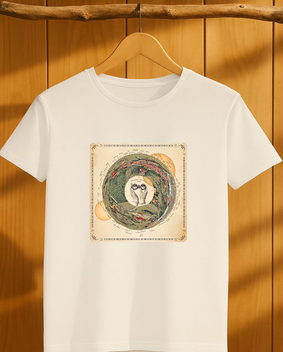 Petřín 1900 - mapa béžová/ Premium pánské - unisex/ bílé