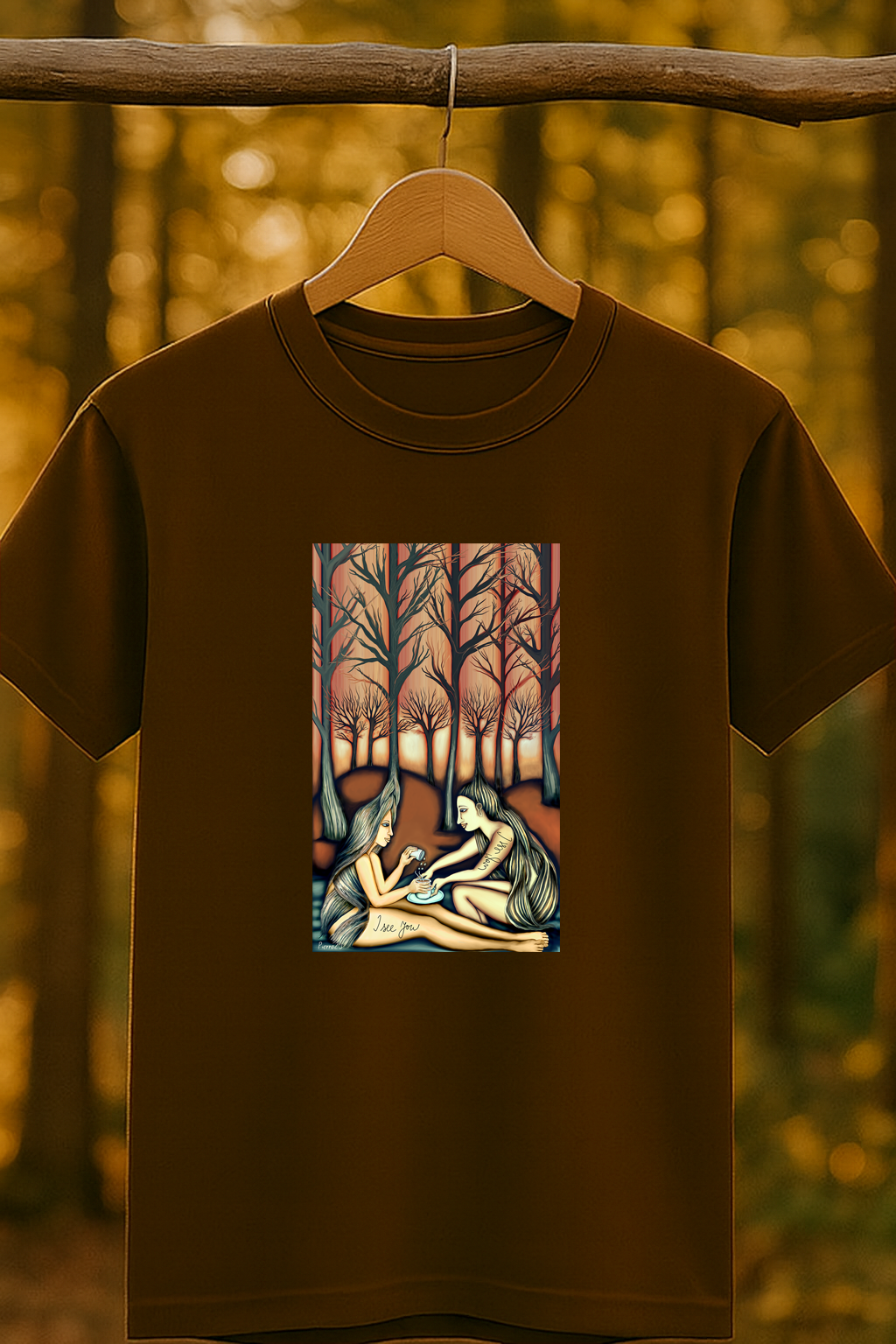 Les - Ritual - I see you / Premium tričko dámské/čokoládová