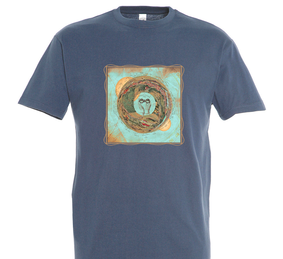 Petřín 1900 - mapa modrá/ Premium pánské - unisex/ denim