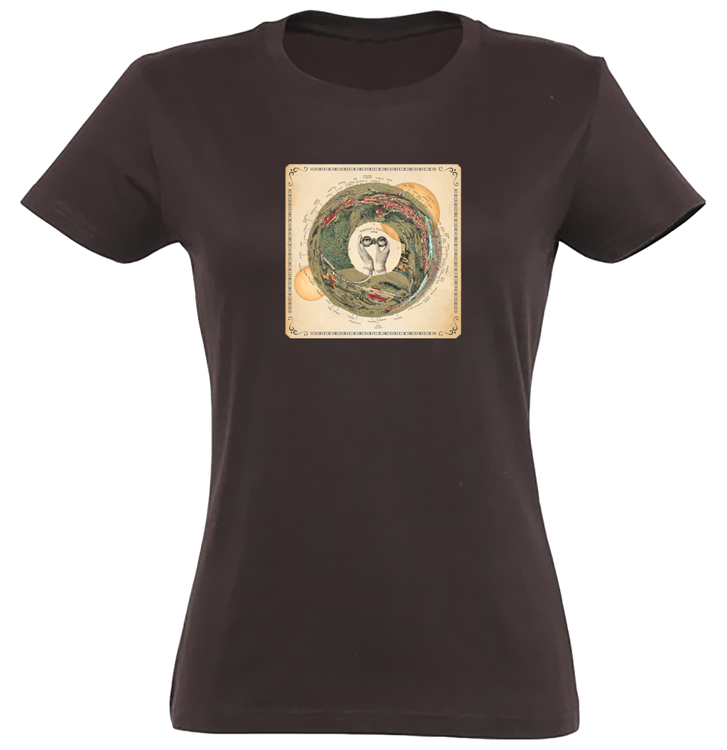 Petřín 1900 - mapa béžová / Premium tričko dámské/čokoládová