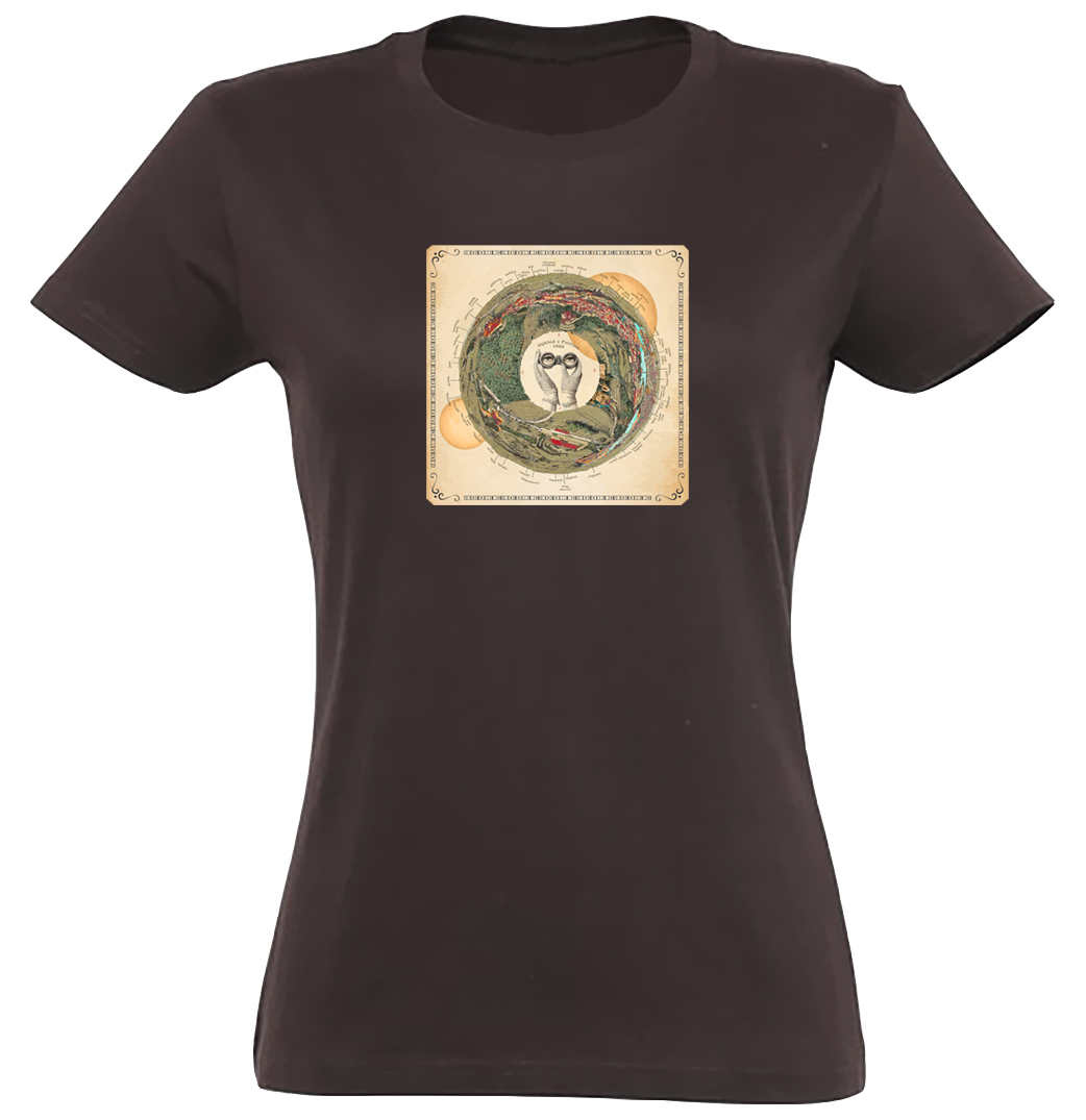 Petřín 1900 - mapa béžová / Premium tričko dámské/čokoládová