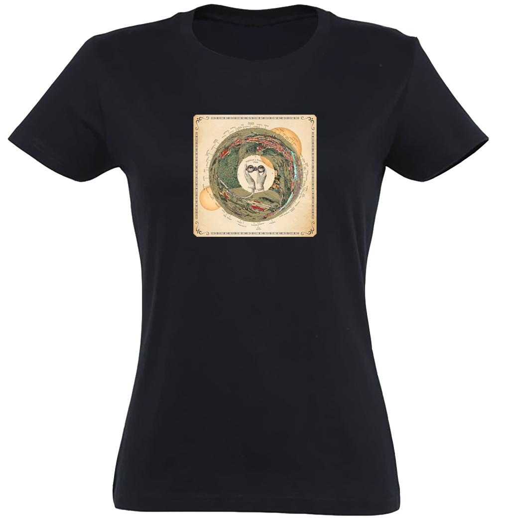 Petřín 1900 - mapa béžová / Premium tričko dámské/černé