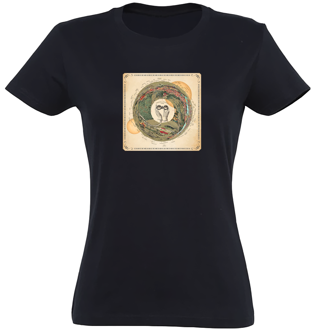 Petřín 1900 - mapa béžová / Premium tričko dámské/černé