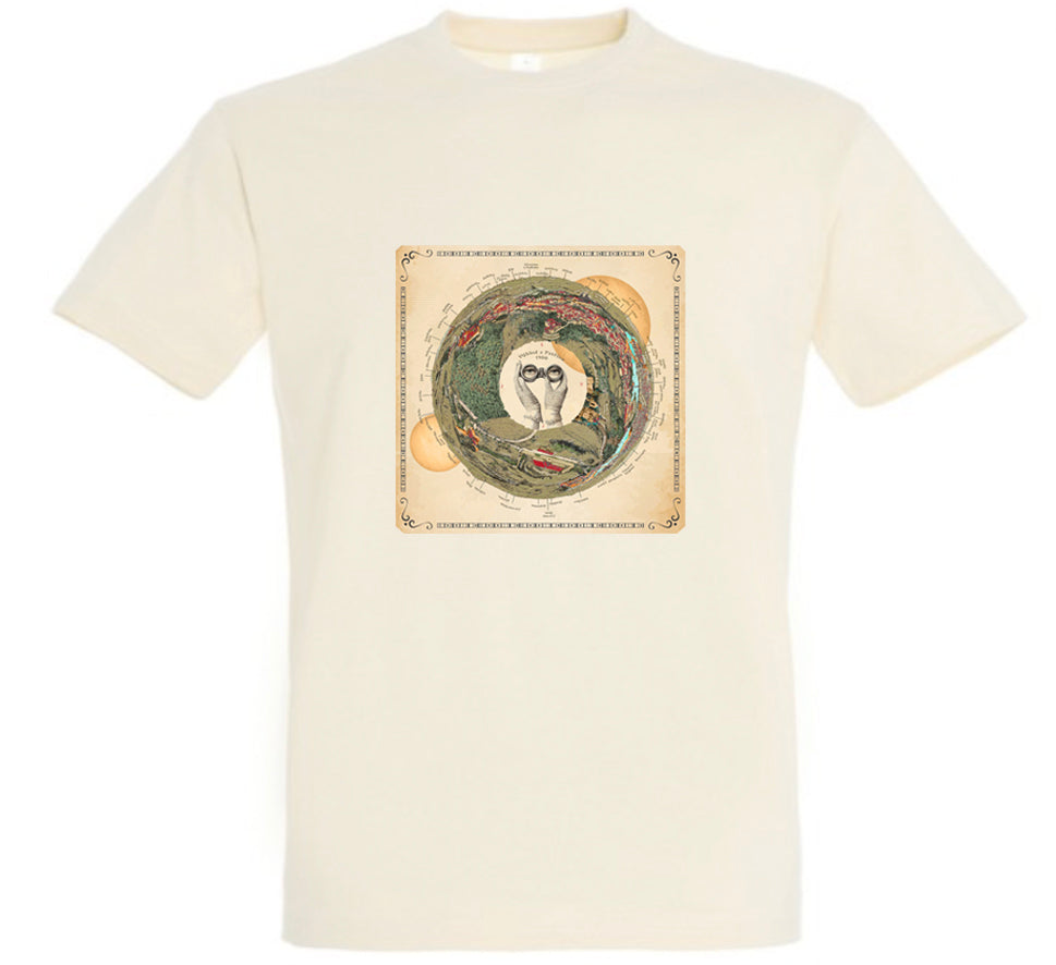 Petřín 1900 - mapa béžová/ Premium pánské - unisex/ bílé