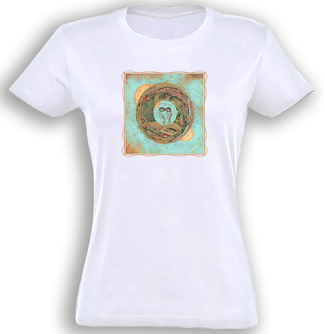 Petřín 1900 - mapa modrá / Premium tričko dámské/bílé