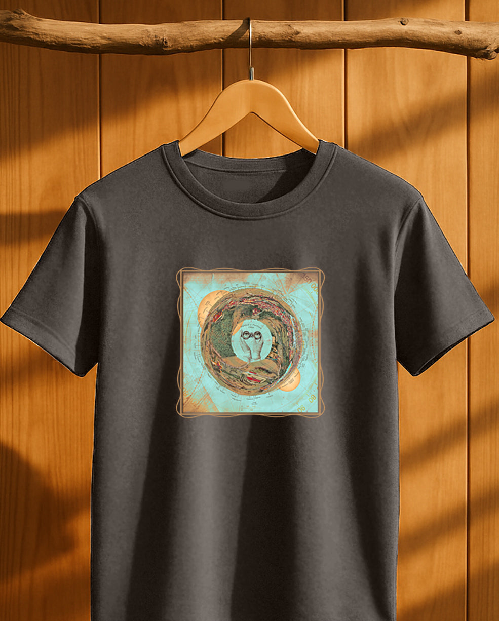 Petřín 1900 - mapa modrá/ Premium pánské - unisex/ hnědá