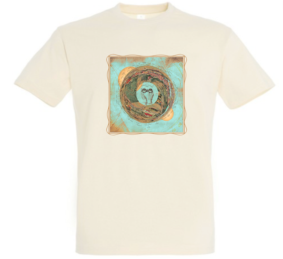 Petřín 1900 - mapa modrá/ Premium pánské - unisex/ bílé