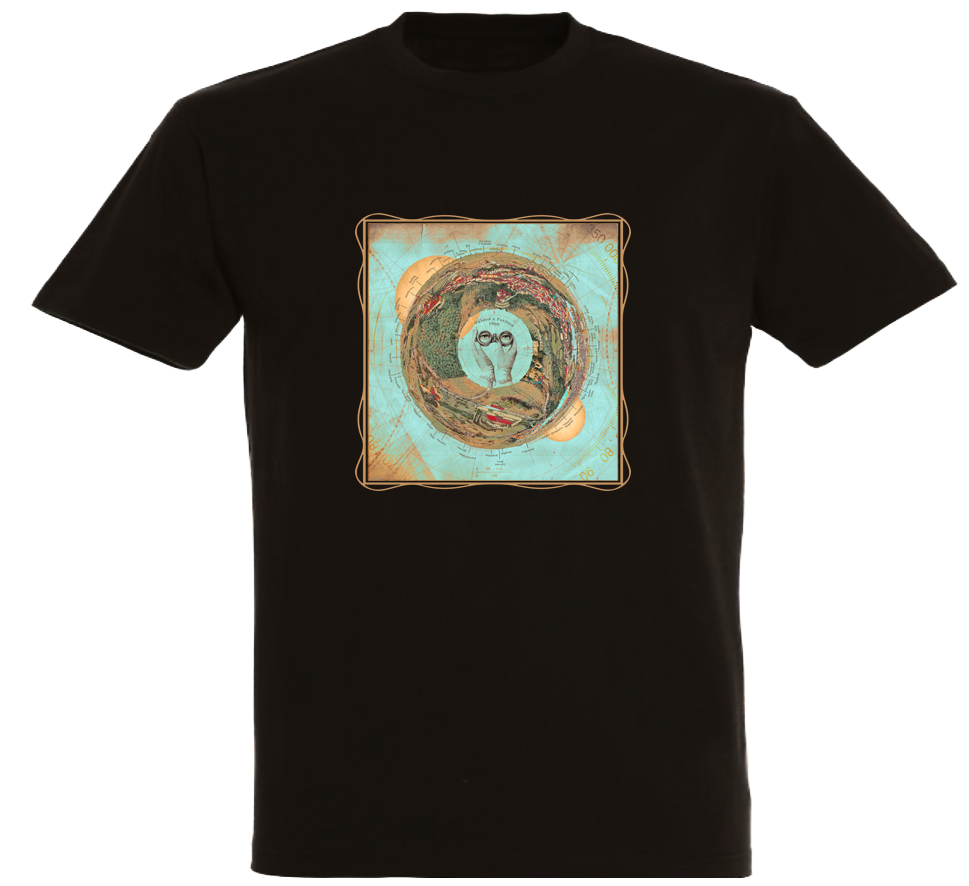 Petřín 1900 - mapa modrá/ Premium pánské - unisex/ černé