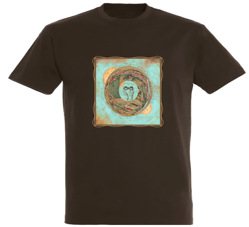 Petřín 1900 - mapa modrá/ Premium pánské - unisex/ hnědá