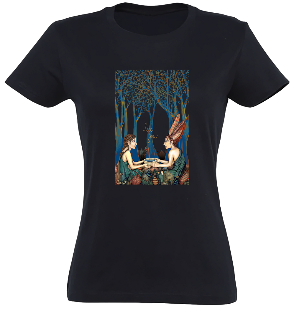 Les - Psychedelic - I see you / Premium tričko dámské/černé